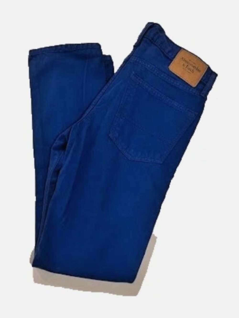 ABERCROMBIE & FITCH Pants Men 32x32 Royal Cobalt Blue 100% Cotton Button Fly